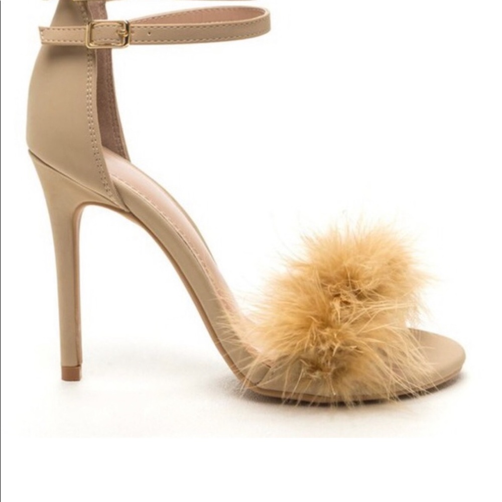 Nude Fur Heel